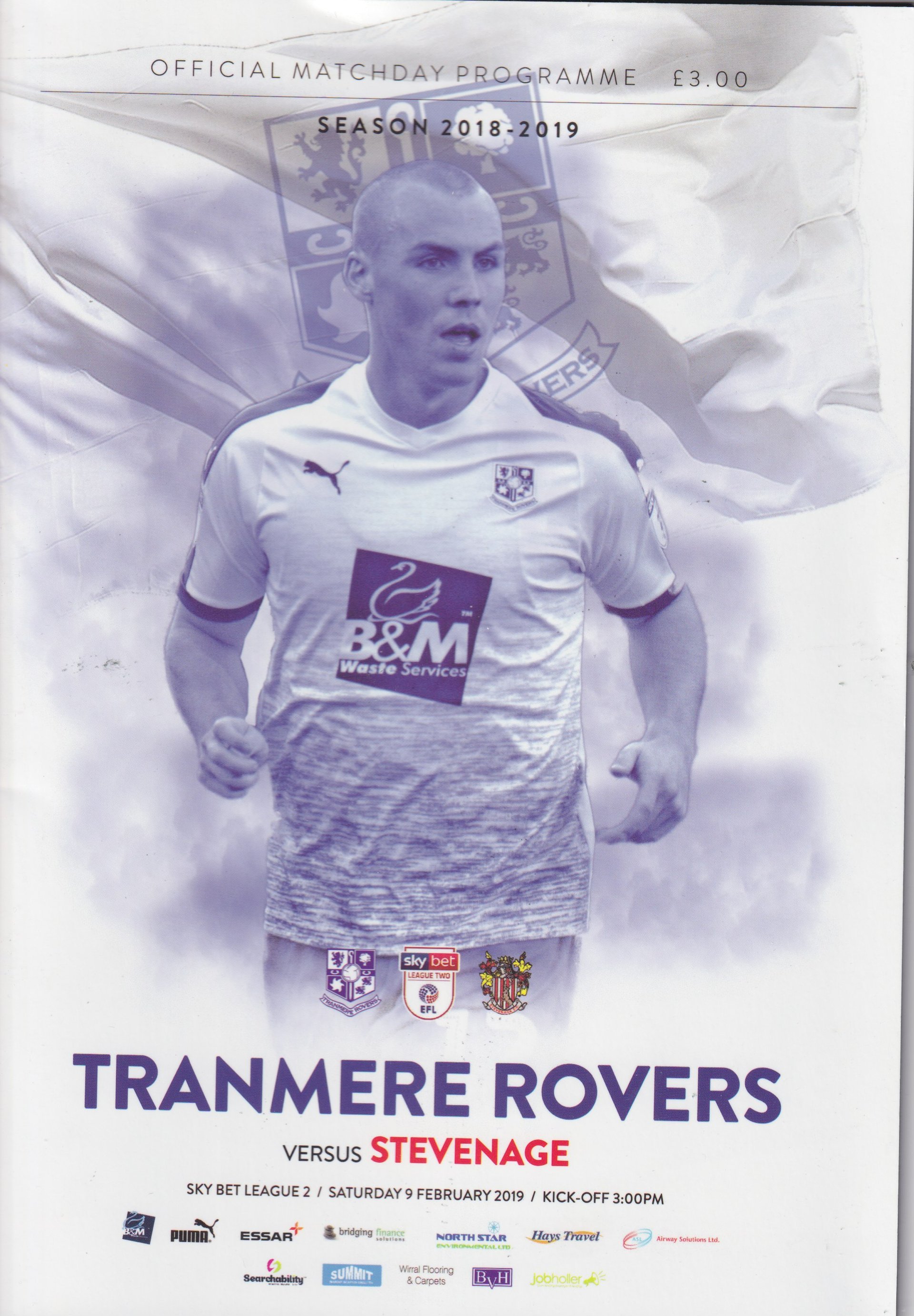 Tranmere Rovers v Stevenage match programme